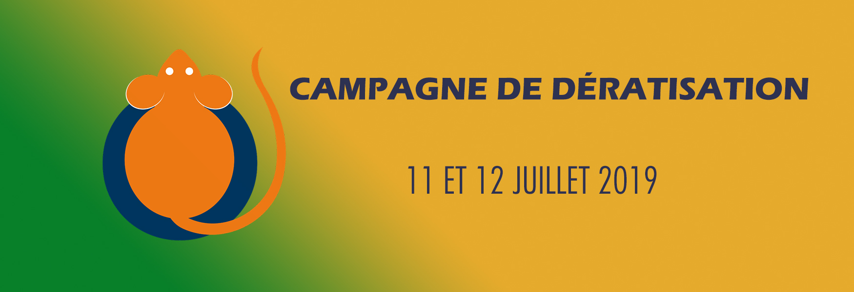 Campagne de dératisation les 11 et 12 juillet 2019